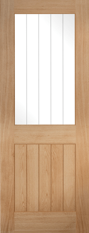 2040X626X40MM OAK BELIZE 1 LIGHT WITH SILKSCREEN GLASS (HALF LIGHT)