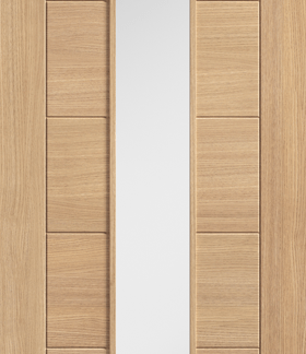 2040X726x40mm OAK CARINI PRE FINISHED LONG LIGHT CLEAR GLAZED