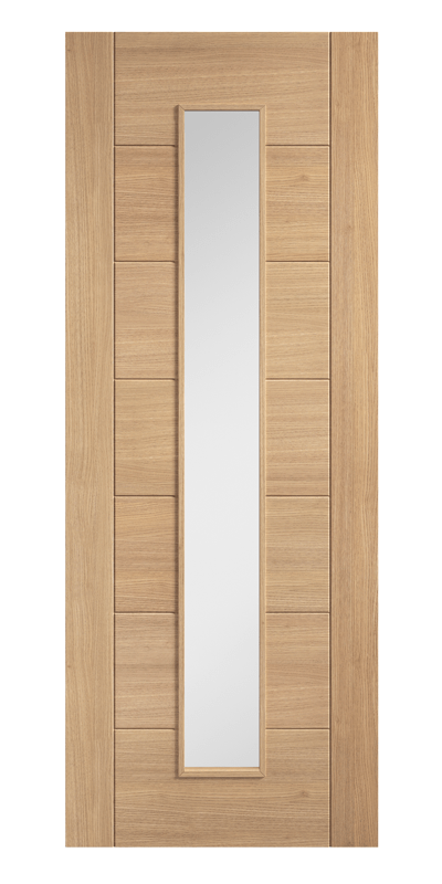 2040X726x40mm OAK CARINI LONG LIGHT CLEAR GLAZED