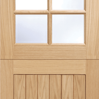OAK COTTAGE STABLE GLAZED 6L EXTERNAL DOOR
