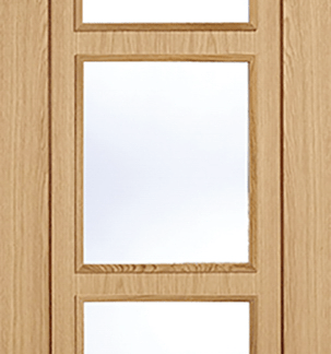 78X33 OAK INLAY 3 LIGHT GLAZED