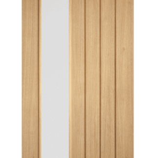 78X33x35mm OAK MEXICANO OFFSET WITH FROSTED GLASS PREFINISHED