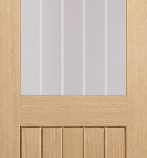 OAK MEXICANO GLAZED HALF LIGHT FIRE DOOR