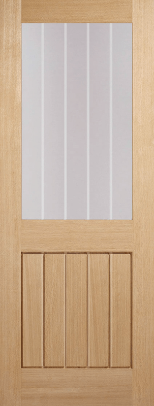 78X33 OAK MEXICANO 1 LIGHT WITH SILKSCREEN GLASS (HALF LIGHT) FD30