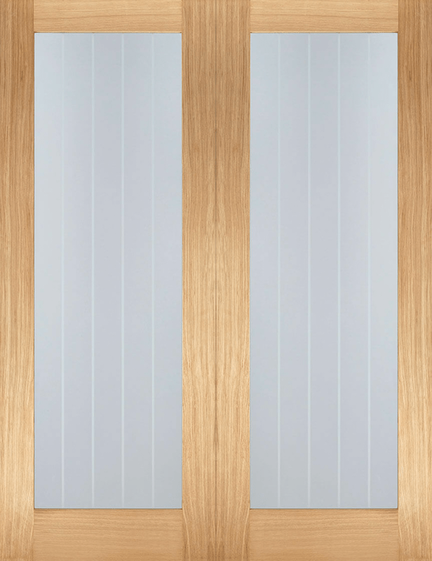 78X46 PAIRS OAK MEXICANO GLAZED