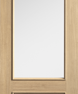 1981x686x35 OAK MURCIA 1P/1L CLEAR GLAZED PREFIN
