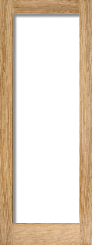OAK PATTERN 10 GLAZED 1L CLEAR FIRE DOOR