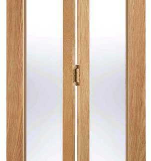 OAK PATTERN 10 GLAZED 2L BI-FOLD INTERNAL DOOR