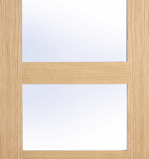 78X33X35MM OAK SHAKER 4L CLEAR GLZ  PREFINISHED