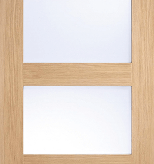 OAK SHAKER GLAZED 4L FROSTED PRE-FINISHED INTERNAL DOOR