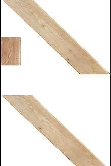 OAK BRACING(2)LOCK BLOCK(1) FOR LEDGED DOORS