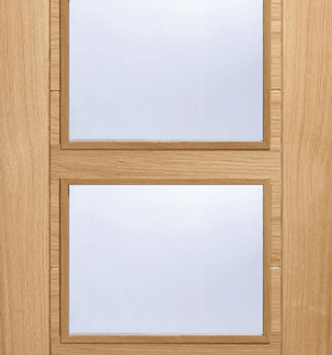 OAK VANCOUVER GLAZED 4L FIRE DOOR