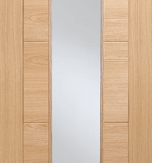 OAK VANCOUVER GLAZED LONG LIGHT FIRE DOOR