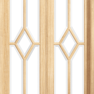 4' OAK PREFINISHED REIMS (DIAMOND) ROOM DIVIDER SET
