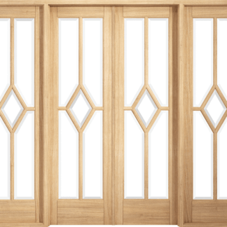 8' OAK PREFINISHED REIMS(DIAMOND) ROOM DIVIDER SET