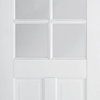78X33 WHITE CANTERBURY 2P 6L GLAZED