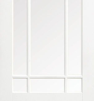 80"x32"x35mm WHITE PRIMED DOWNHAM WITH CLEAR GLASS