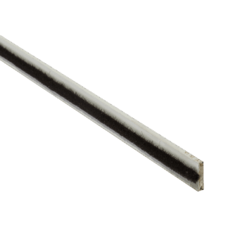 2100x20x4mm Lorient Intumescent FD30 Pile (Black Brush) Fire & Smoke (White)