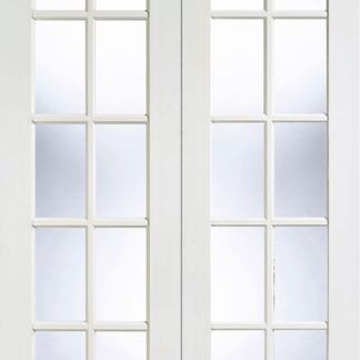 WHITE GTPSA GLAZED INTERNAL PAIR DOOR