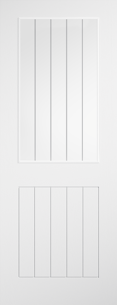 WHITE LAMINATE COTTAGE GLAZED INTERNAL DOOR