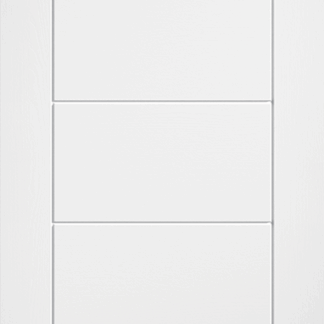 WHITE LAMINATE LINEAR 7P FIRE DOOR