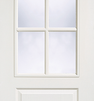 WHITE MOULDED CLASSICAL 6L GLAZED INTERNAL DOOR