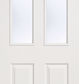 WHITE MOULDED GLAZED 2P-2L INTERNAL DOOR
