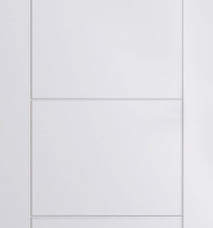 WHITE MOULDED LADDER FIRE DOOR