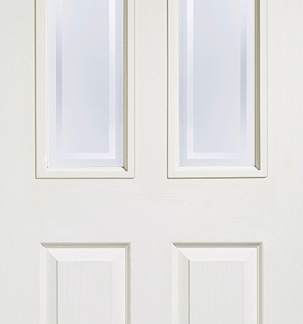WHITE MOULDED MAYFAIR 2L GLAZED INTERNAL DOOR