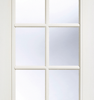 WHITE MOULDED SA 10L GLAZED INTERNAL DOOR