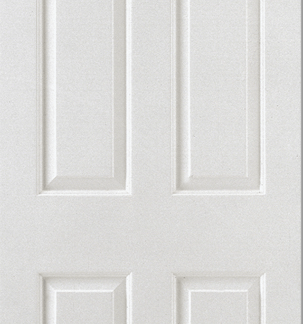 WHITE MOULDED SMOOTH 6P SQUARE TOP FIRE DOOR