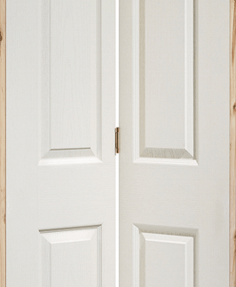 78X30 BIFOLD TEXTURED 4 PANEL WHITE SQ TOP