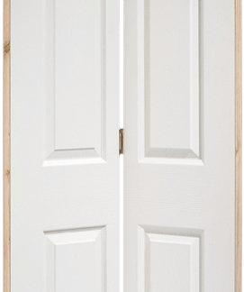 78X30 BIFOLD TEXTURED 6 PANEL WHITE SQ TOP