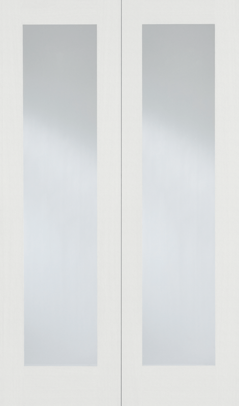WHITE PATTERN 20 GLAZED INTERNAL PAIR DOOR