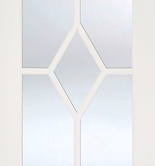 WHITE REIMS GLAZED INTERNAL DOOR