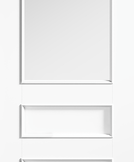 WHITE TOLEDO GLAZED INTERNAL DOOR