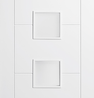 WHITE VANCOUVER GLAZED 4L FROSTED INTERNAL DOOR