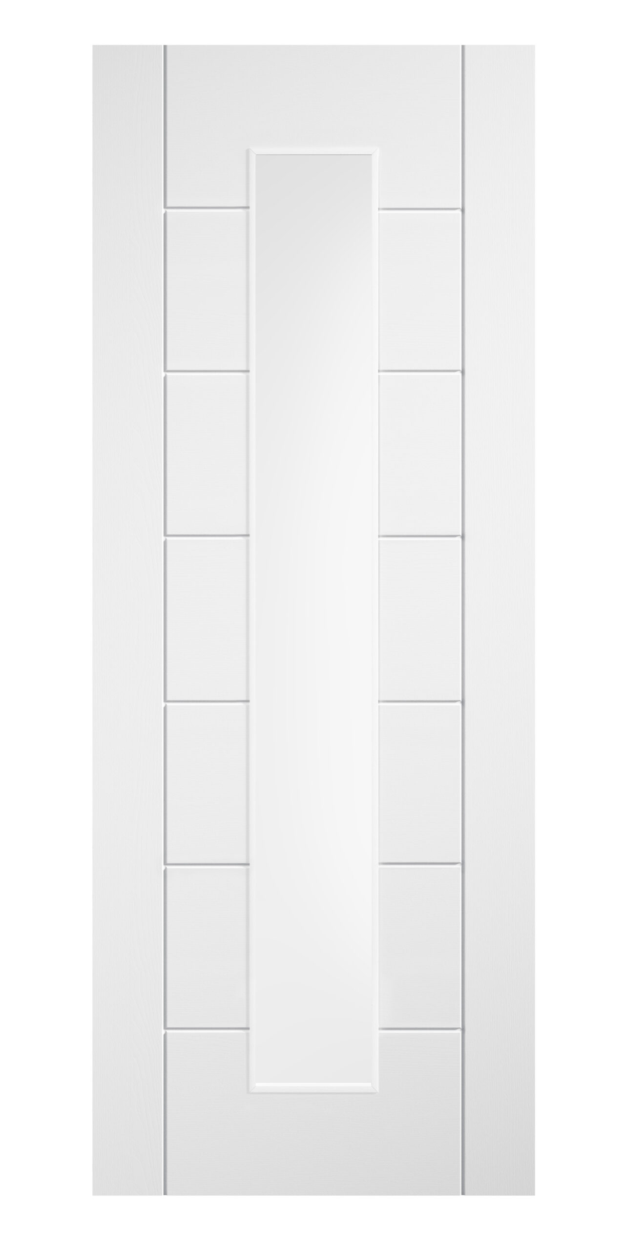 LADDER 7 PANEL WHITE LONG LIGHT GLAZED INTERNAL DOOR