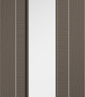 CHOCOLATE GREY ALCARAZ LONG LIGHT GLAZED INTERNAL DOOR