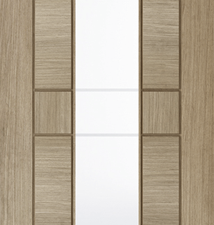 LIGHT GREY EDMONTON PREFINISHED GLAZED DOOR