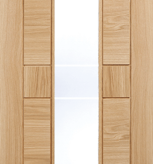 OAK EDMONTON GLAZED PREFINISHED DOOR